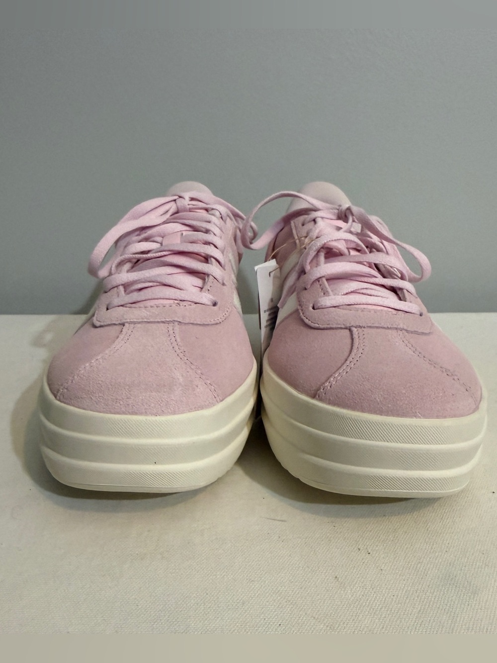 Adidas VL Court Bold Sneakers Women’s Pink Suede Platform Size 9 Shoes NWOB - Picture 7 of 14